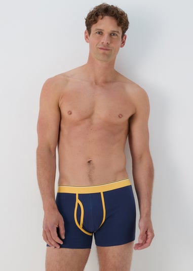 3PK Navy Keyhole Pastel Waistband