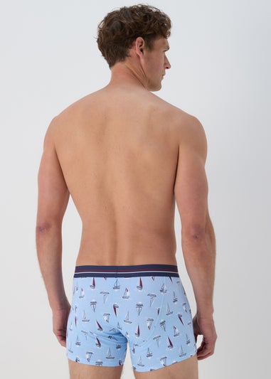 3 Pack Blue Nautical Keyhole Boxers
