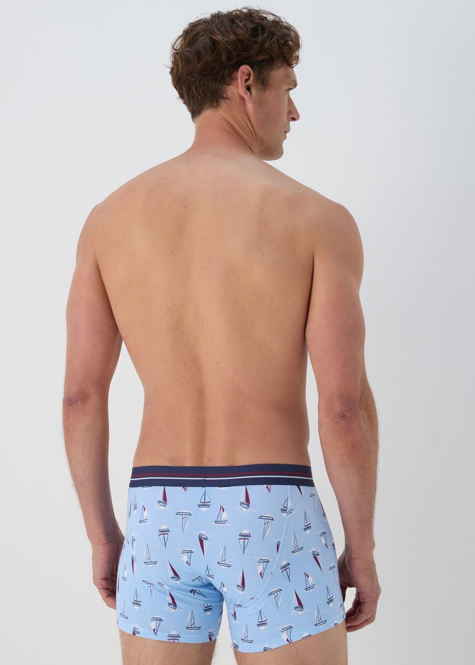 3 Pack Blue Nautical Keyhole Boxers