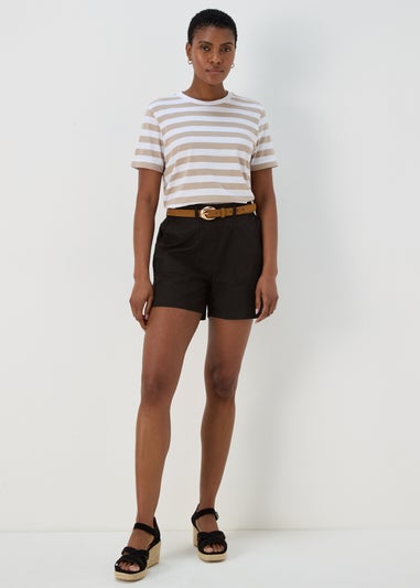Black Cotton Shorts