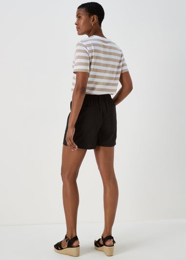 Black Cotton Shorts