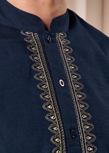 Navy Eid Kurta Shirt