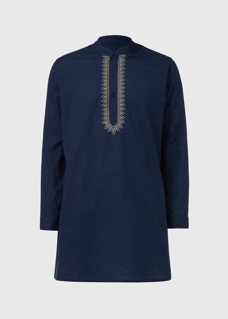Navy Eid Kurta Shirt
