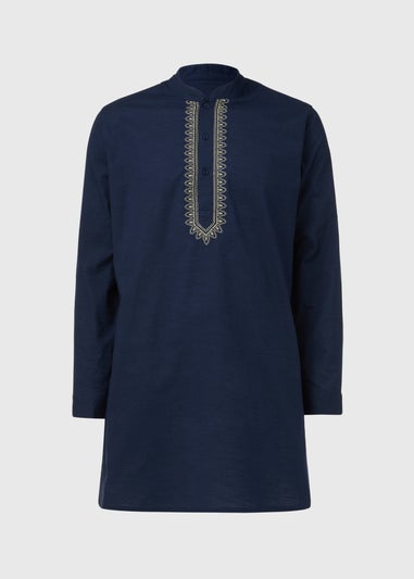 Navy Eid Kurta Shirt