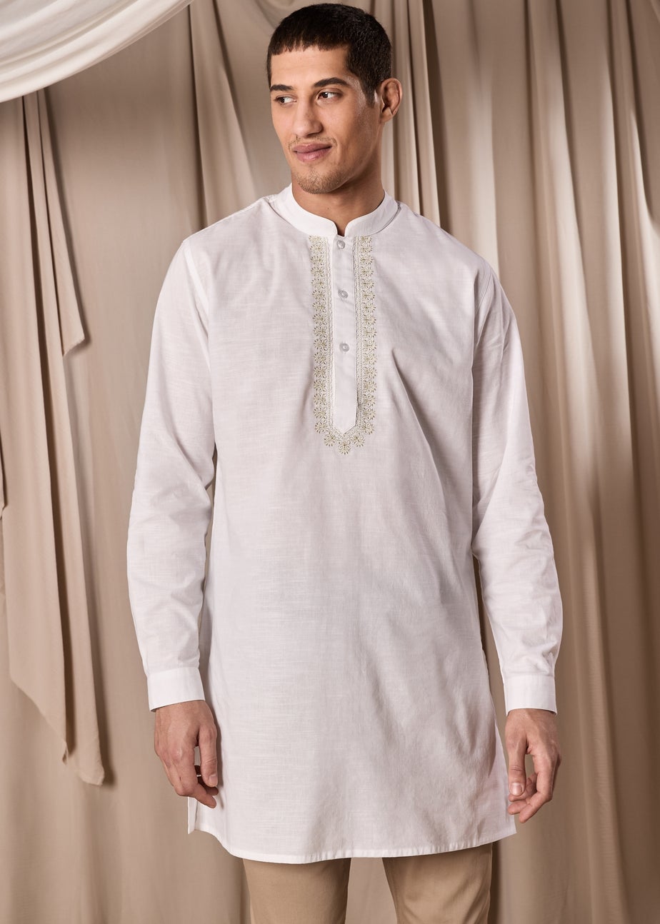 White Eid Kurta Shirt