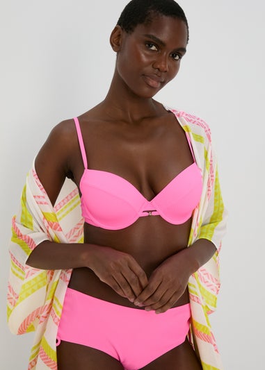 Multicoloured Aztec Stripe Print Kimono