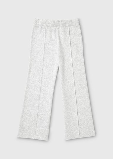 Girls Grey Marl Wide Leg Joggers (7-15yrs)
