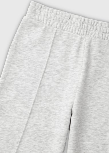Girls Grey Marl Wide Leg Joggers (7-15yrs)