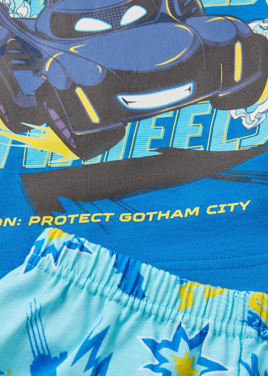 DC Comics Boys Blue Bat Wheels Shortie Set (18mths-8yrs)