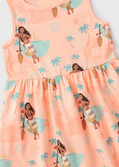 Disney Girls Pink Moana Sleeveless Dress (1-7yrs)