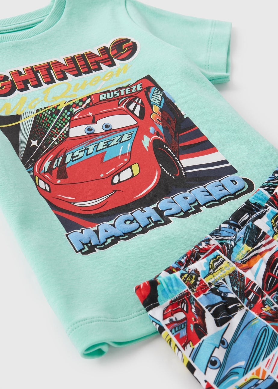 Disney Kids Green Cars Pyjama Top & Shorts Set (1-7yrs)