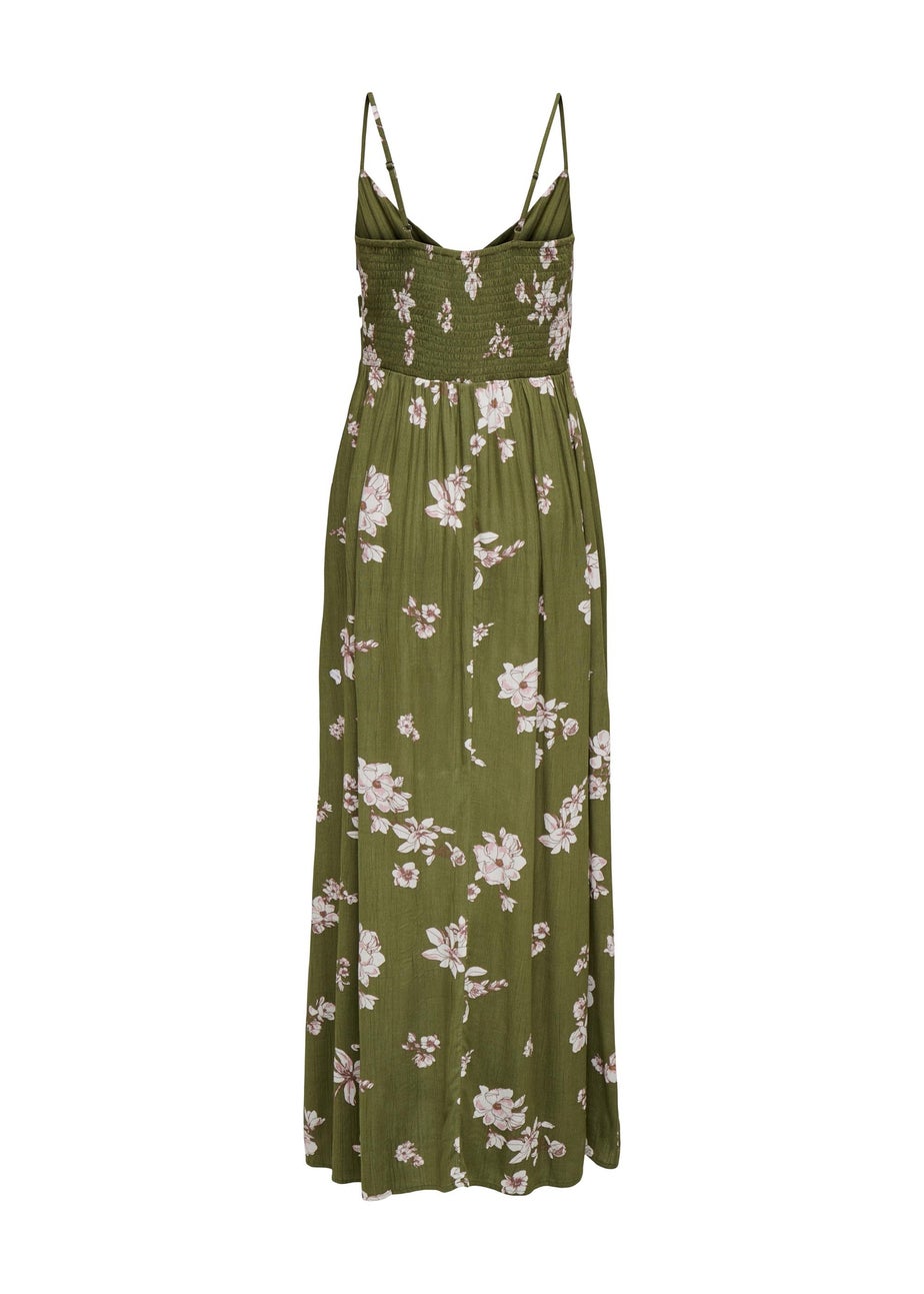 JDY Green Floral Maxi Dress