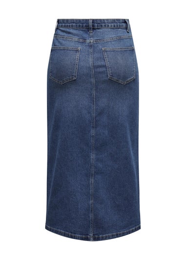 JDY Blue Button Denim Skirt