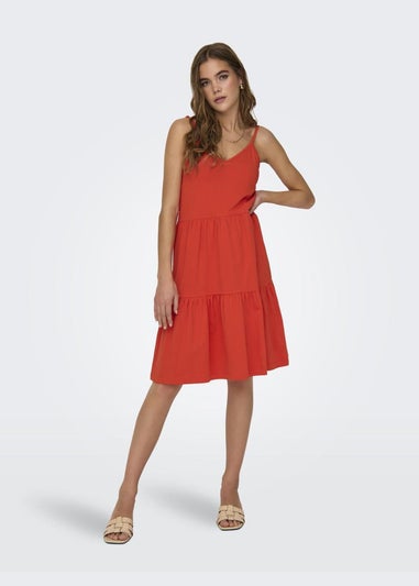 JDY Red Tie Swing Dress