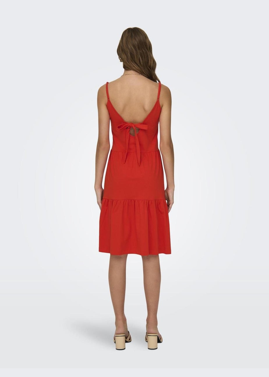 JDY Red Tie Swing Dress