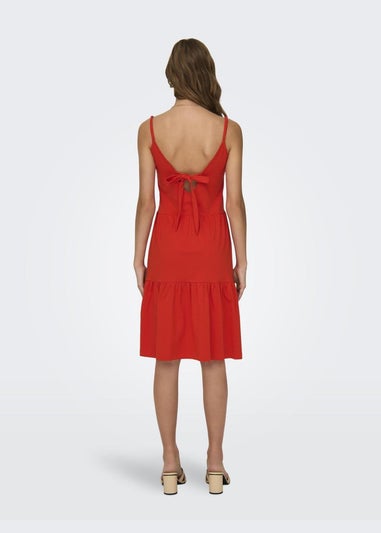 JDY Red Tie Swing Dress