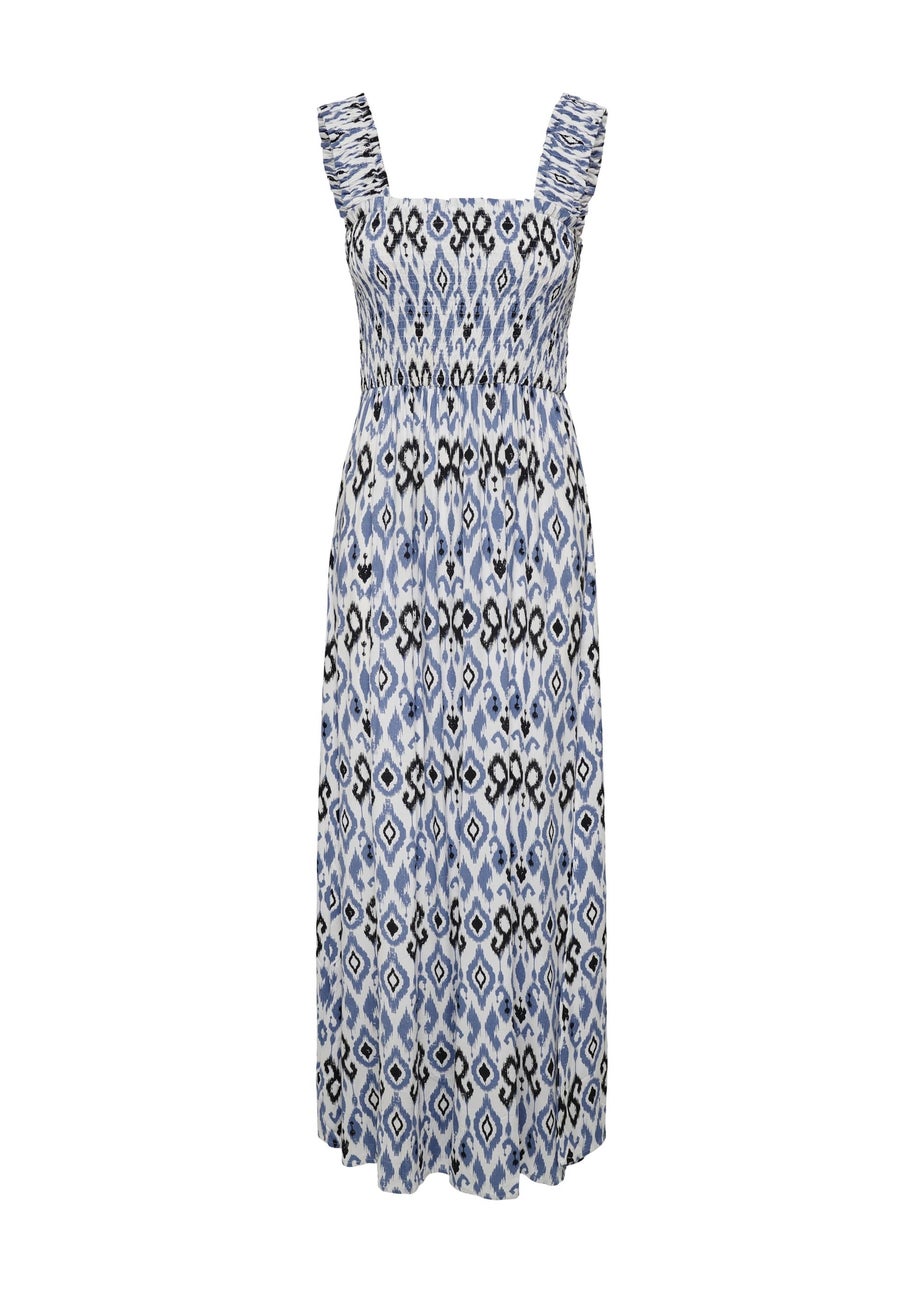 JDY Blue Print Smock Maxi Dress