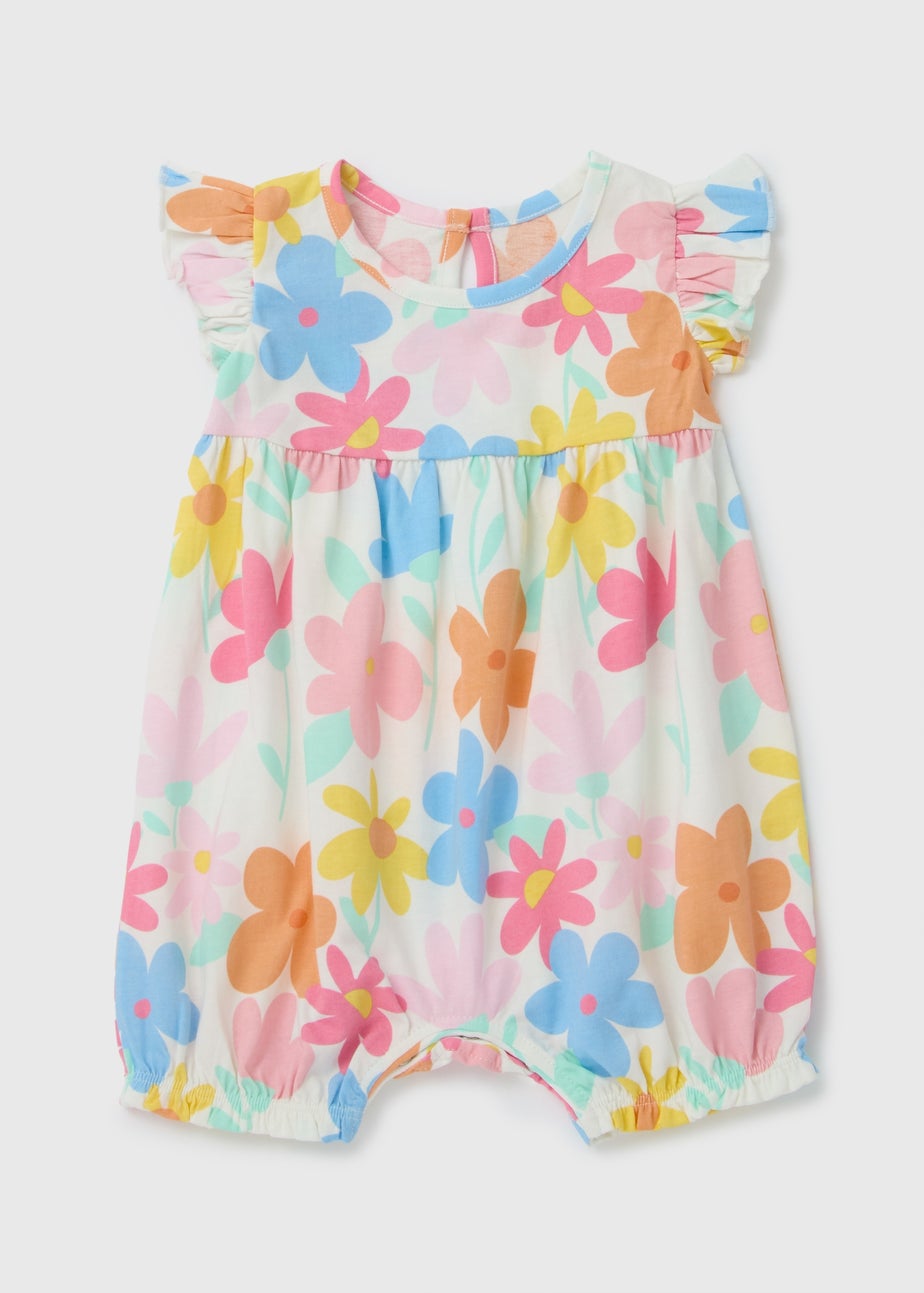Baby Multicolour Floral Printed Romper (Newborn-18mths)