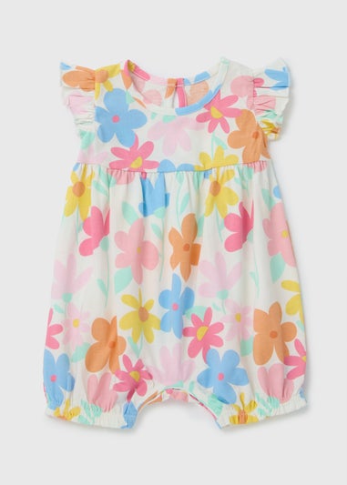 Baby Multicolour Floral Printed Romper (Newborn-18mths)