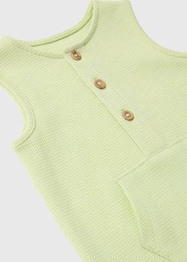 Baby Lime Waffle Romper (Newborn-18mths)