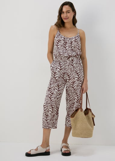 Brown Zebra Print Cami Top