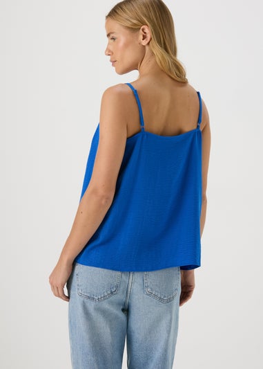 Blue Solid Cami Top