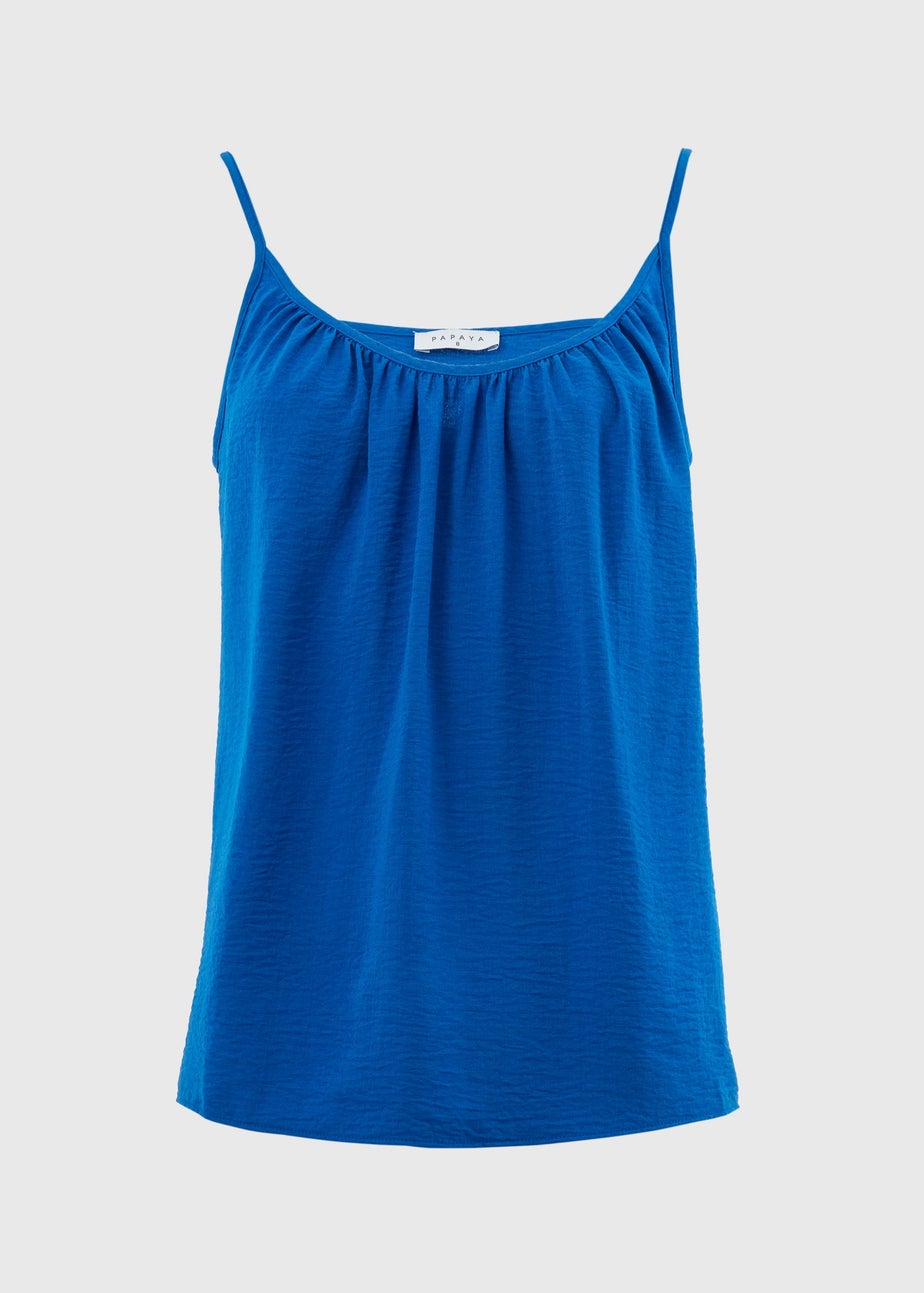 Blue Solid Cami Top