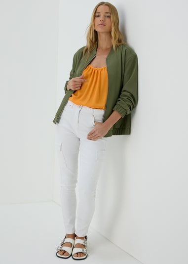 Orange Solid Cami Top