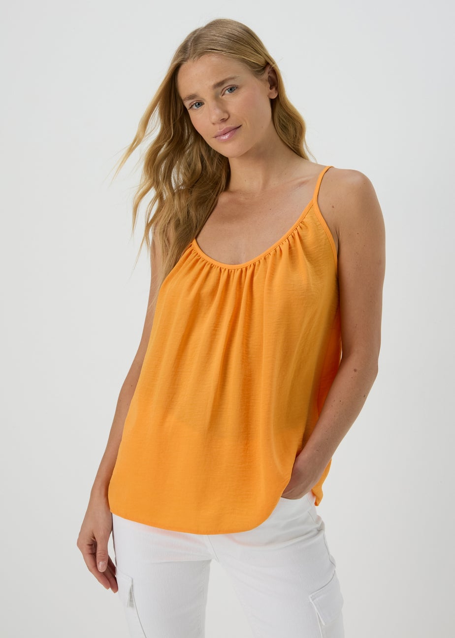 Orange Solid Cami Top