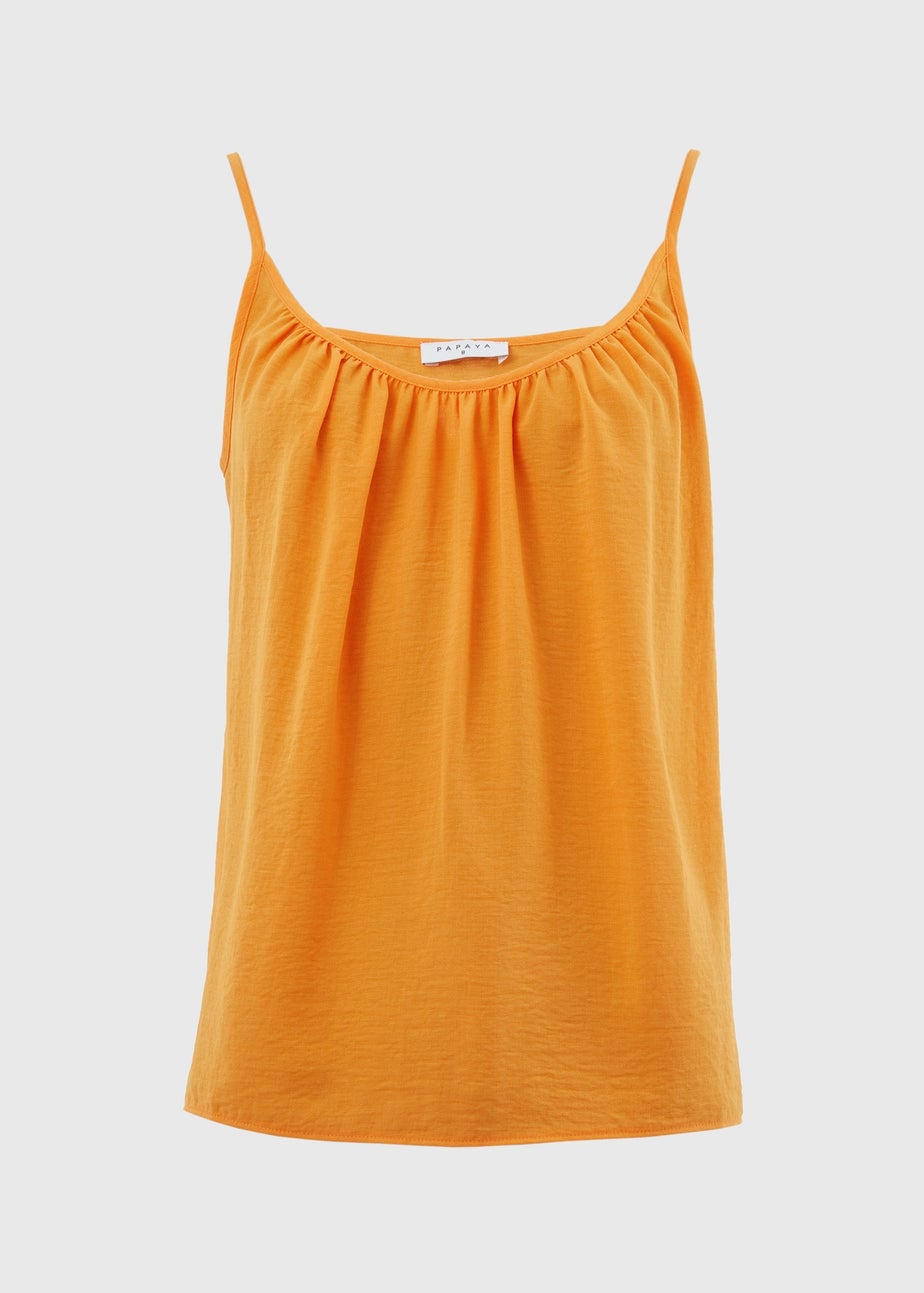 Orange Solid Cami Top