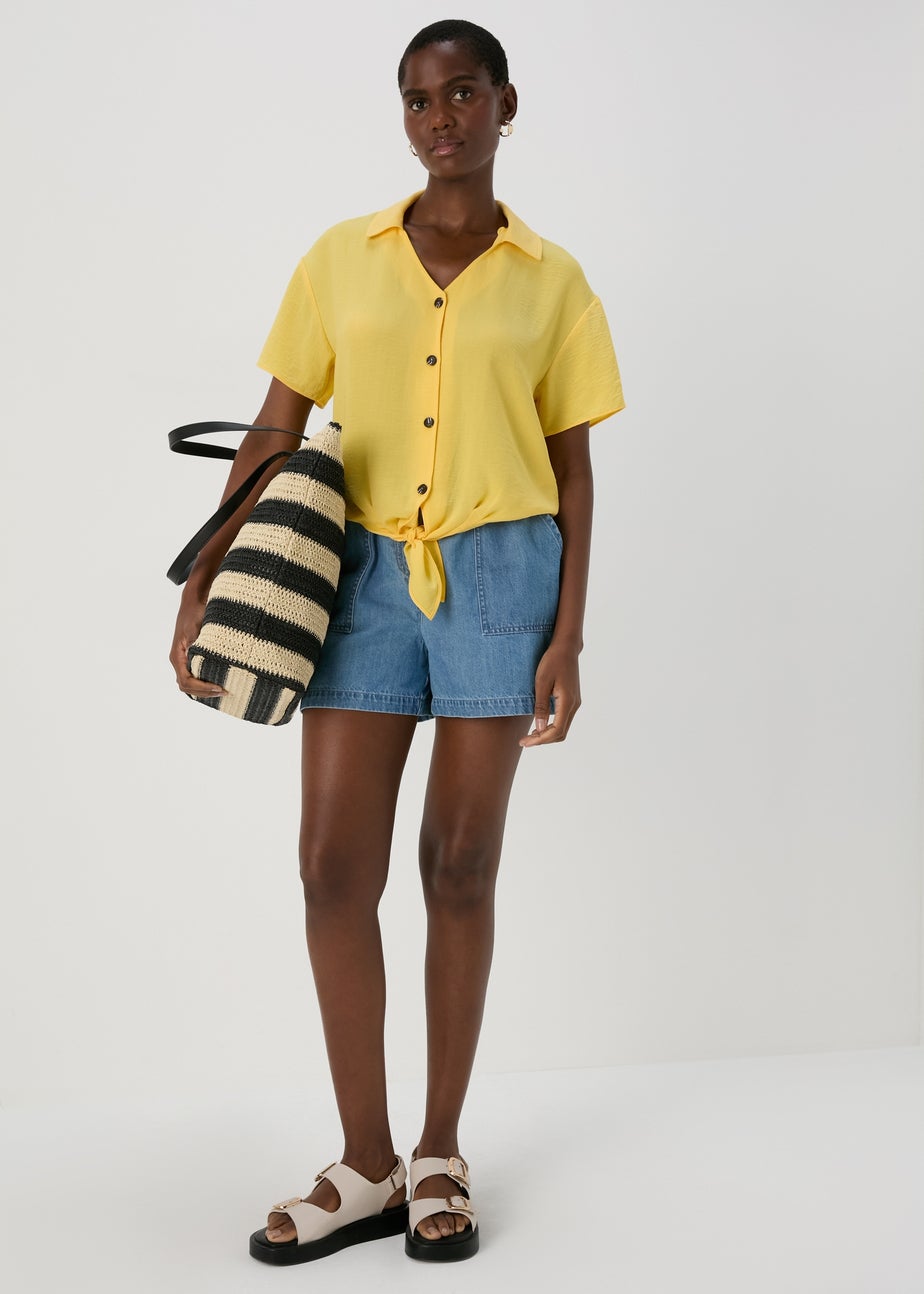 Yellow Tie Front Shirt