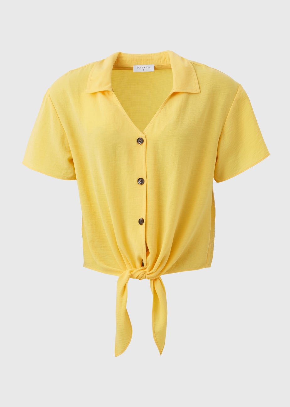 Yellow Tie Front Shirt