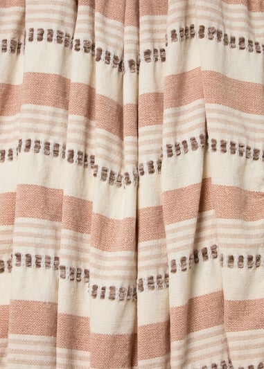 Natural Stripe Chenille Throw (130cm x 150cm)