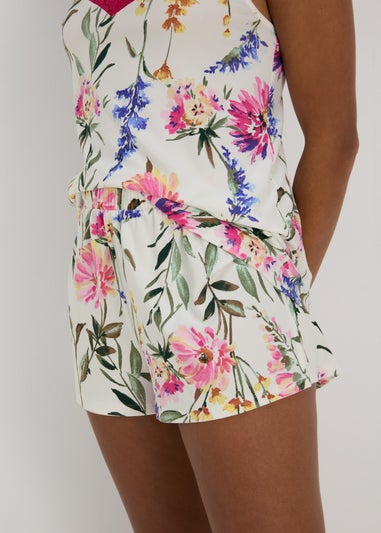 Cream Floral Pyjama Bottoms