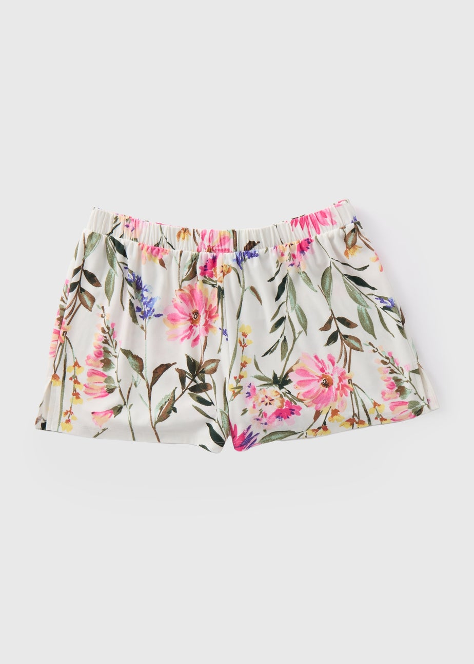 Cream Floral Pyjama Bottoms