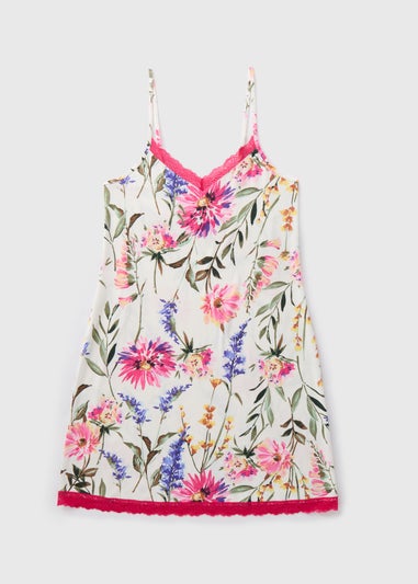 Cream Floral Chemise Nightie