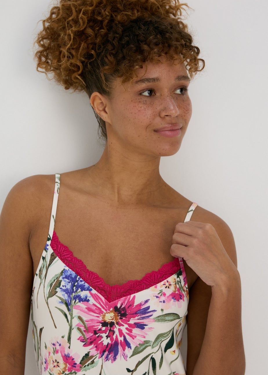 Cream Floral Chemise Nightie