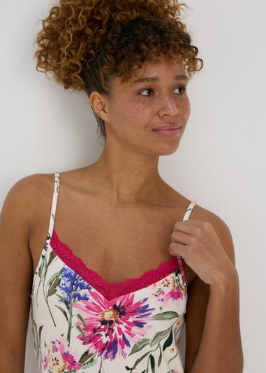 Cream Floral Chemise Nightie