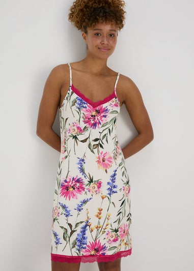Cream Floral Chemise Nightie
