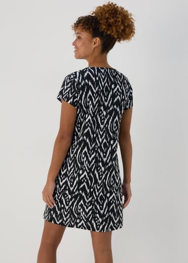 Black Mono Print Nightie