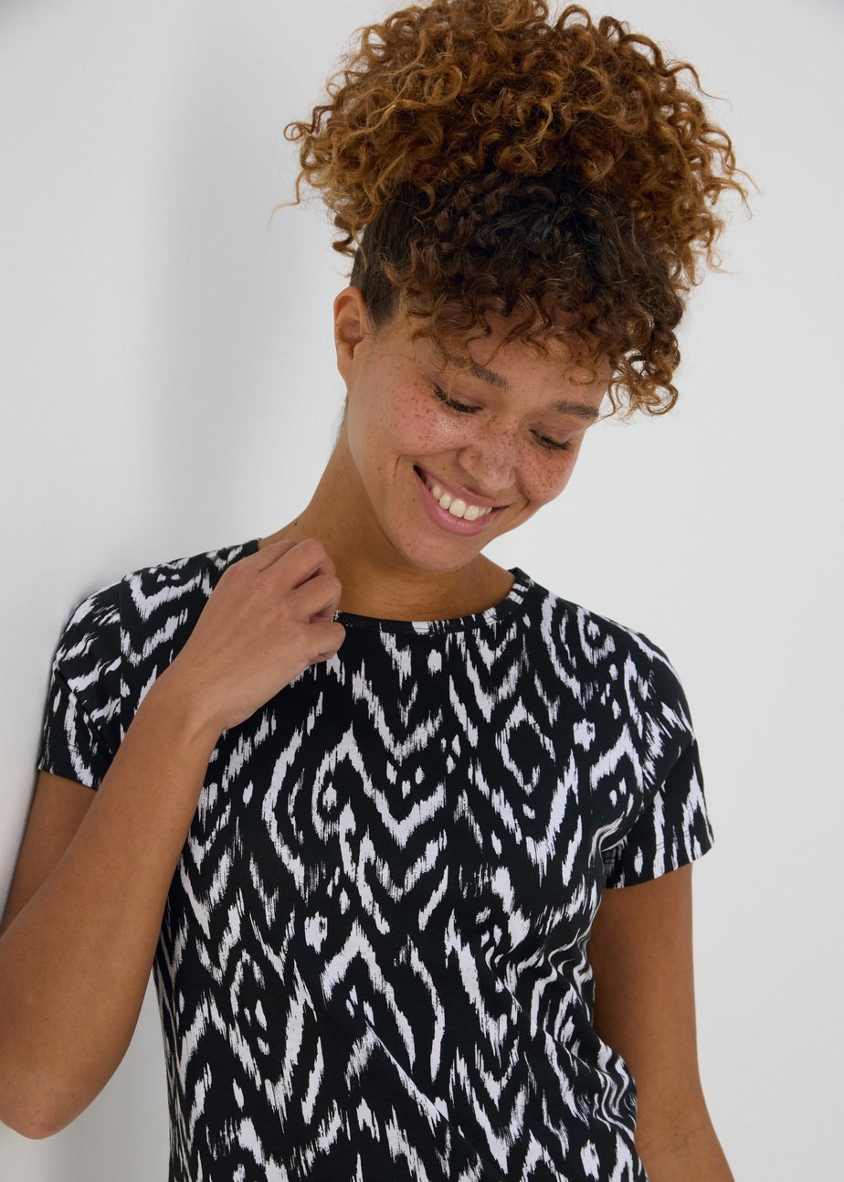 Black Mono Print Nightie