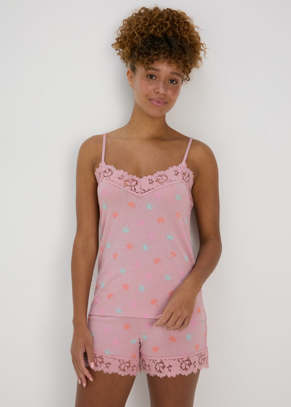 Pink Pointelle Cami Pyjama Set