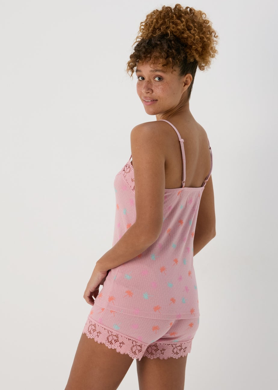 Pink Pointelle Cami Pyjama Set