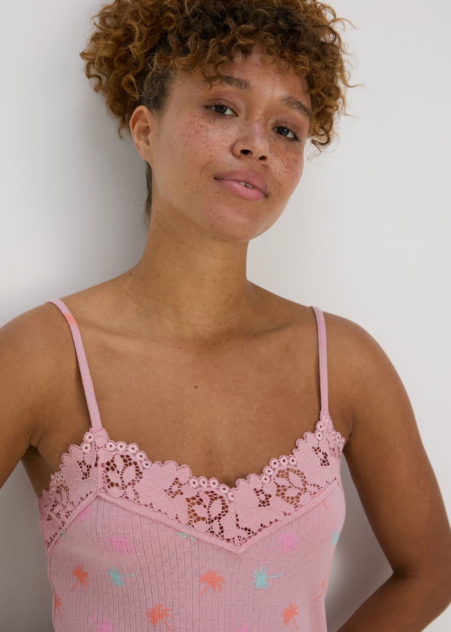Pink Pointelle Cami Pyjama Set