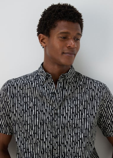 Black Geo Print Shirt