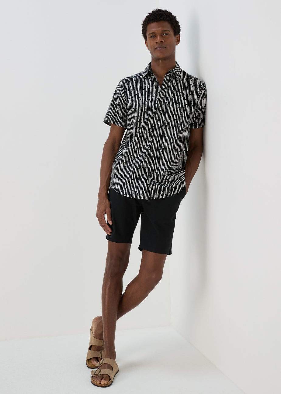 Black Geo Print Shirt