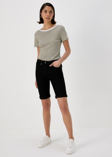 Black Knee Length Shorts