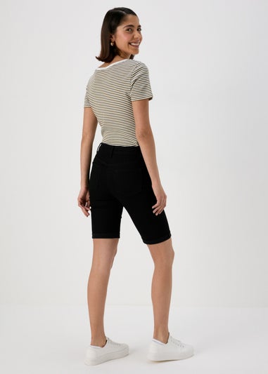 Black Knee Length Shorts