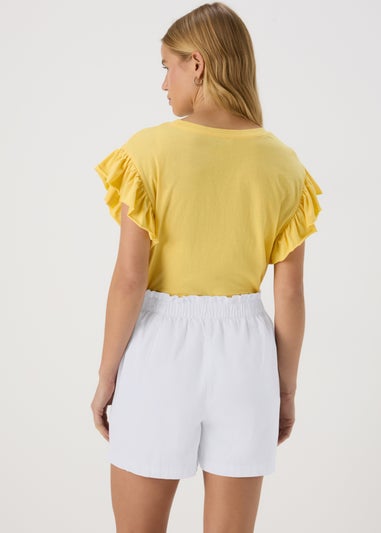 White Paperbag Shorts