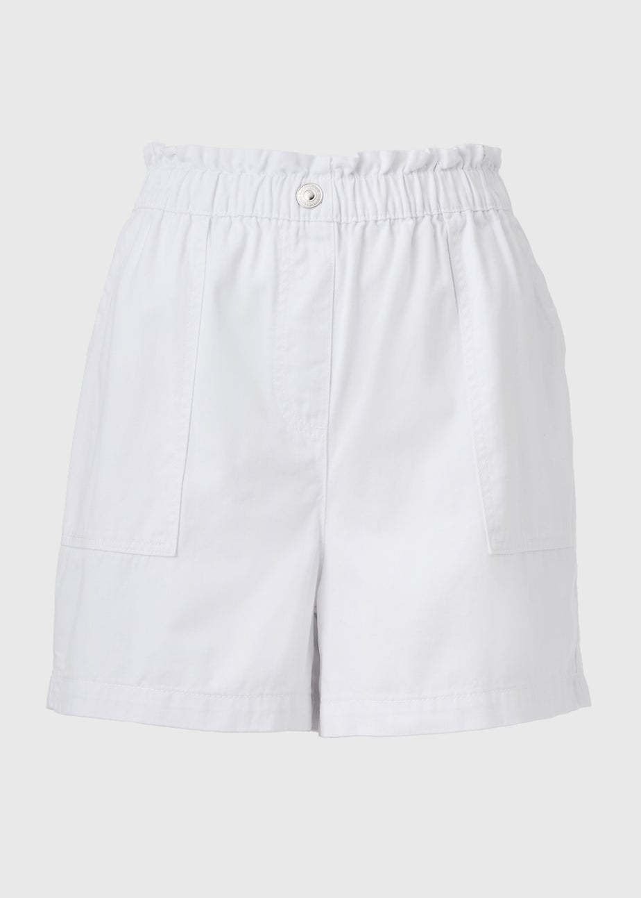 White Paperbag Shorts